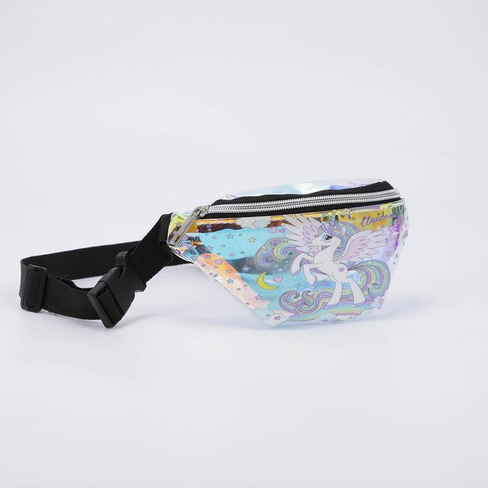 Сумка поясная, отдел на молнии, цвет перламутровый, «Единорог»
Сумка поясная, отдел на молнии, цвет перламутровый, «Единорог»