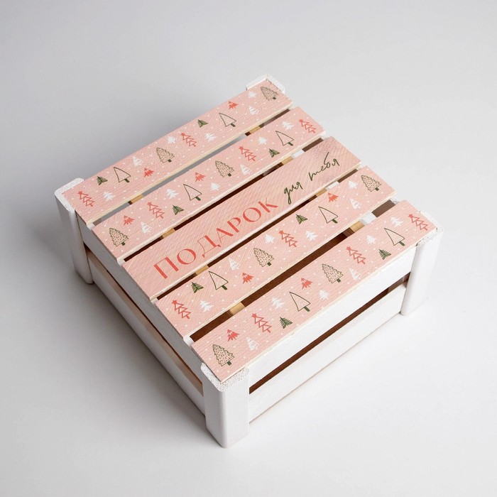 Ящик деревянный «Подарок», 20 × 20 × 10 см
Ящик деревянный «Подарок», 20 × 20 × 10 см