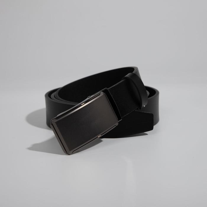 Ремень мужской, ширина 3,8 см, зажим, пряжка металл, цвет чёрный 
Ремень мужской, ширина 3,8 см, зажим, пряжка металл, цвет чёрный