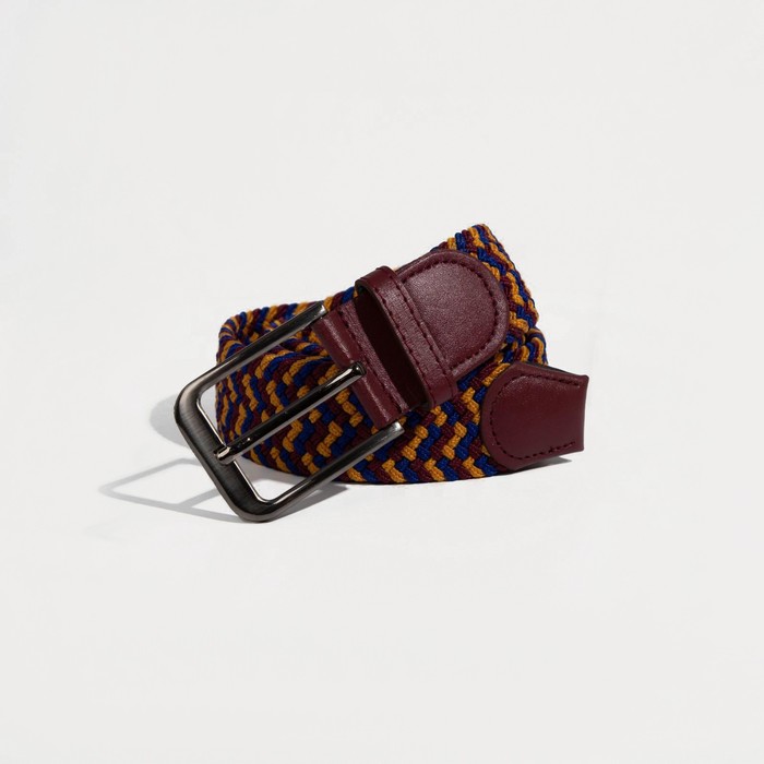 Ремень мужской, ширина 4 см, резинка, плетёнка, цвет бордовый/синий
Ремень мужской, ширина 4 см, резинка, плетёнка, цвет бордовый/синий