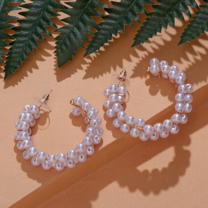 Серьги-кольца "Жемчужное море" большой круг, цвет белый в золоте, d=4,5 см
Серьги-кольца "Жемчужное море" большой круг, цвет белый в золоте, d=4,5 см