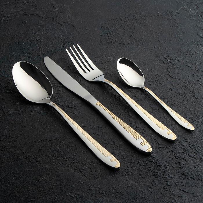 Набор столовых приборов Magistro, 24 предмета, цвет серебряный
Набор столовых приборов Magistro, 24 предмета, цвет серебряный