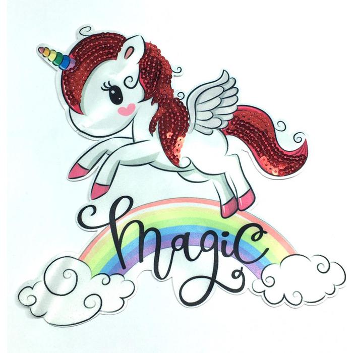 Аппликация «Единорожка и радуга», размер 20x19 см
Аппликация «Единорожка и радуга», размер 20x19 см