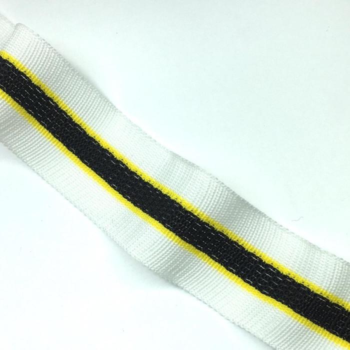 Лампасы №153, размер 3 см 1 метр, цвет белый, желтый, чёрный с перфорацией
Лампасы №153, размер 3 см 1 метр, цвет белый, желтый, чёрный с перфорацией