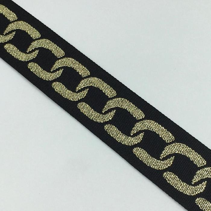 Тесьма, размер 3 см 1 метр, цвет чёрный, золото
Тесьма, размер 3 см 1 метр, цвет чёрный, золото
