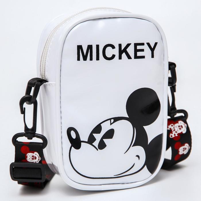 Сумка детская на молнии, 10х15 см, регулируемый ремень, белая, Микки Маус
Сумка детская на молнии, 10х15 см, регулируемый ремень, белая, Микки Маус