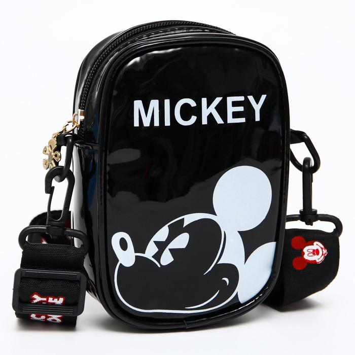 Сумка детская на молнии, 10х15 см, регулируемый ремень, черная, Микки Маус
Сумка детская на молнии, 10х15 см, регулируемый ремень, черная, Микки Маус