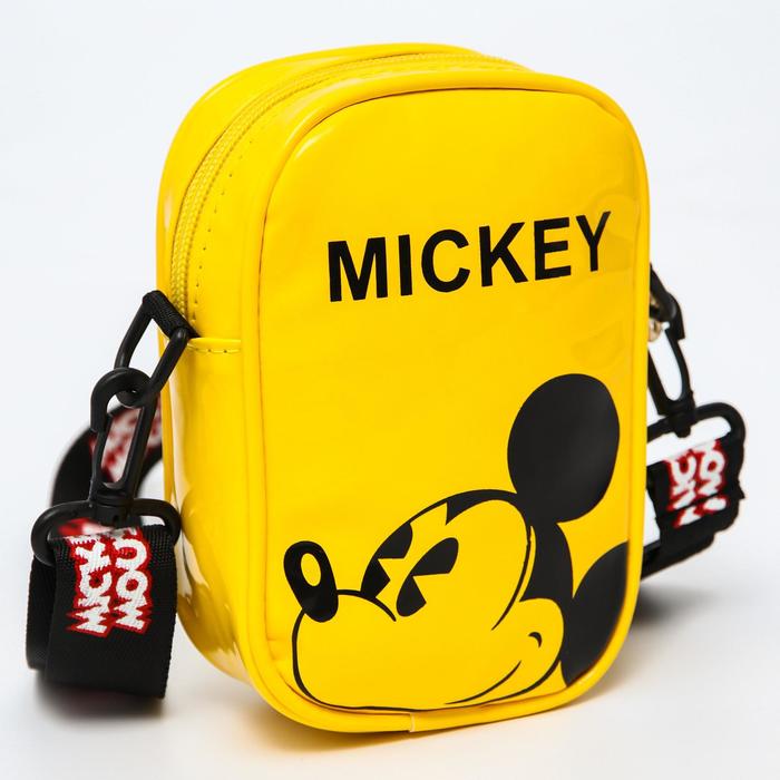 Сумка детская на молнии, 10х15 см, регулируемый ремень, жёлтая, Микки Маус
Сумка детская на молнии, 10х15 см, регулируемый ремень, жёлтая, Микки Маус