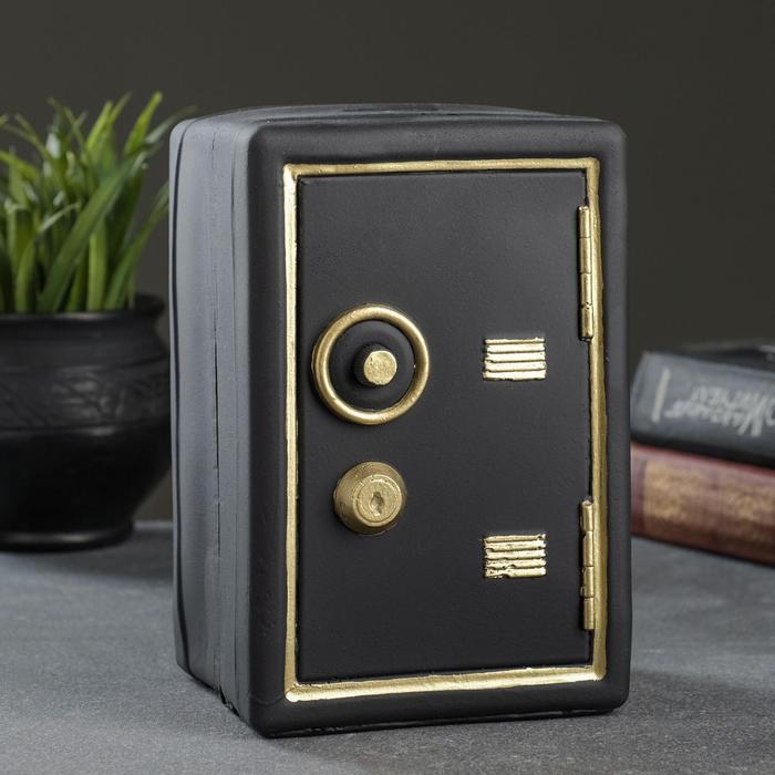 Копилка "Сейф" 18см черный с золотом
Копилка "Сейф" 18см черный с золотом