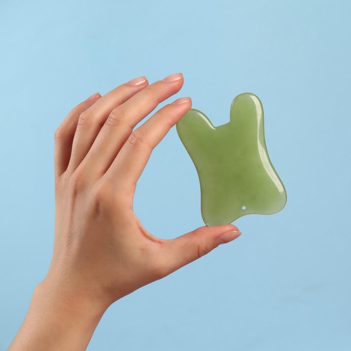 Массажёр Гуаша «Лопатка», 8,5 × 6 см, цвет зелёный 
Массажёр Гуаша «Лопатка», 8,5 × 6 см, цвет зелёный