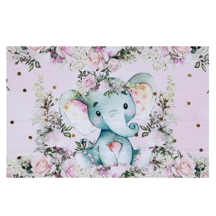 Фотофон винил "Слонёнок в розах" 100х150 см
Фотофон винил "Слонёнок в розах" 100х150 см