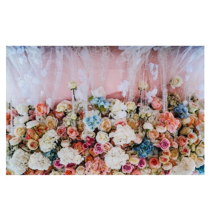 Фотофон винил "Цветы и органза" 100х150 см 
Фотофон винил "Цветы и органза" 100х150 см