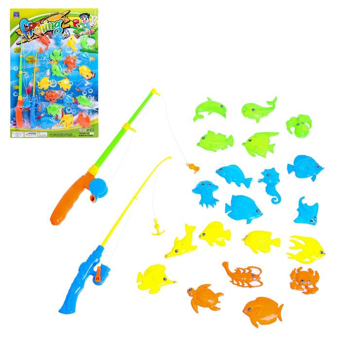 Рыбалка «Морские приключения» 20 рыбок, 2 удочки
Рыбалка «Морские приключения» 20 рыбок, 2 удочки