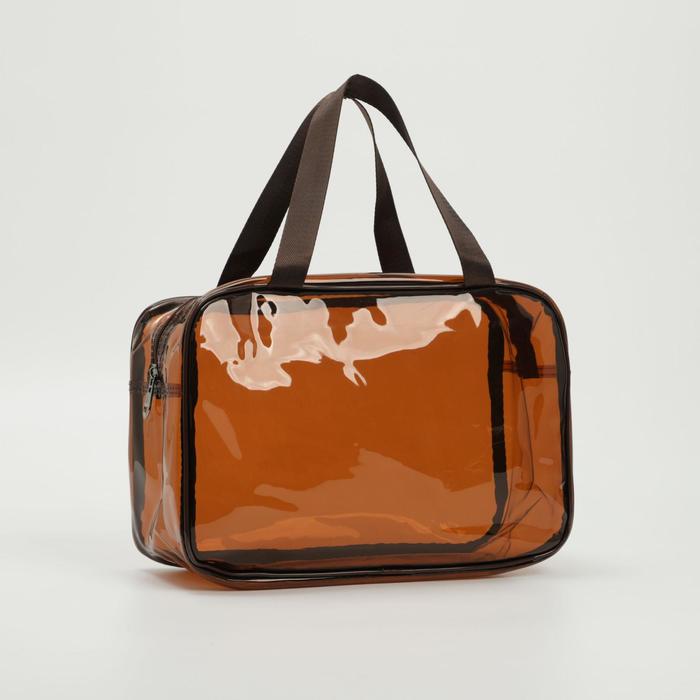 Косметичка, отдел на молнии, цвет коричневый
Косметичка, отдел на молнии, цвет коричневый