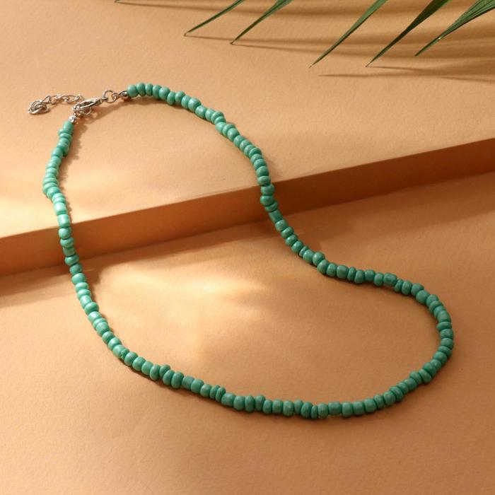 Колье "Бисер" тренд минимал, цвет бирюзовый, 40 см
Колье "Бисер" тренд минимал, цвет бирюзовый, 40 см