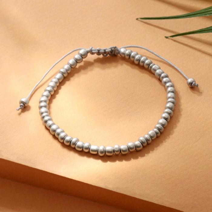 Браслет летний "Бисер" тренд минимал, цвет серебро, 18см
Браслет летний "Бисер" тренд минимал, цвет серебро, 18см