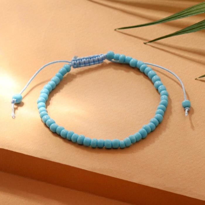 Браслет летний "Бисер" тренд минимал, цвет небесно-голубой, 18см 
Браслет летний "Бисер" тренд минимал, цвет небесно-голубой, 18см