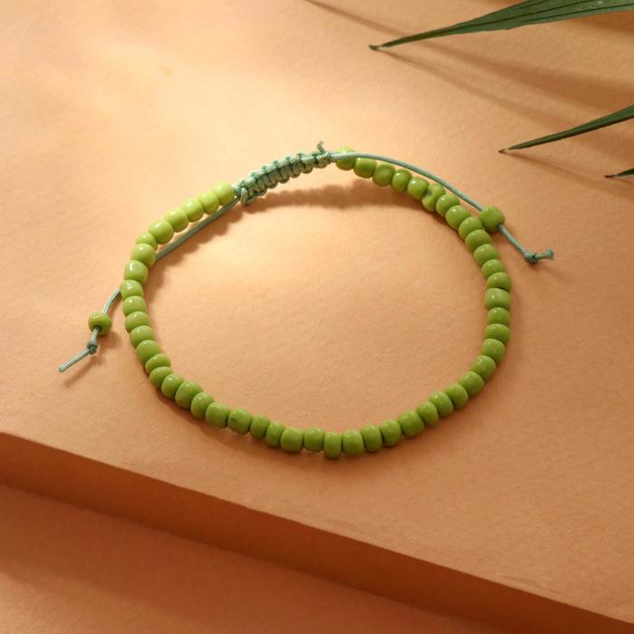 Браслет летний "Бисер" тренд минимал, цвет зелёный, 18см
Браслет летний "Бисер" тренд минимал, цвет зелёный, 18см