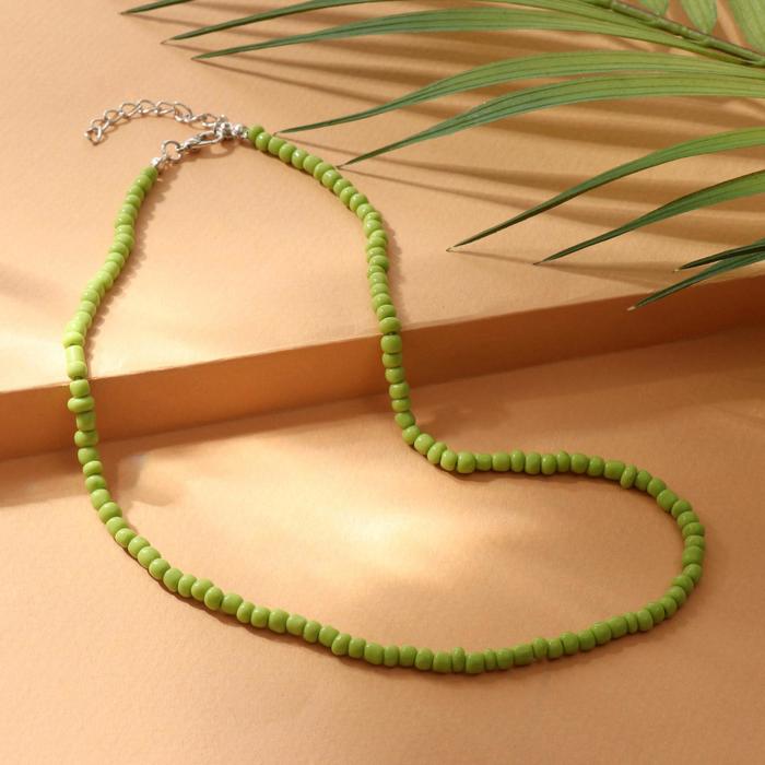 Колье "Бисер" тренд минимал, цвет зелёный, 40 см
Колье "Бисер" тренд минимал, цвет зелёный, 40 см
