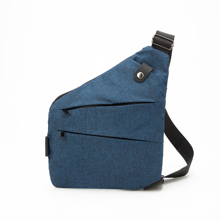 Сумка-слинг, отдел на молнии, 3 наружных кармана, цвет синий
Сумка-слинг, отдел на молнии, 3 наружных кармана, цвет синий