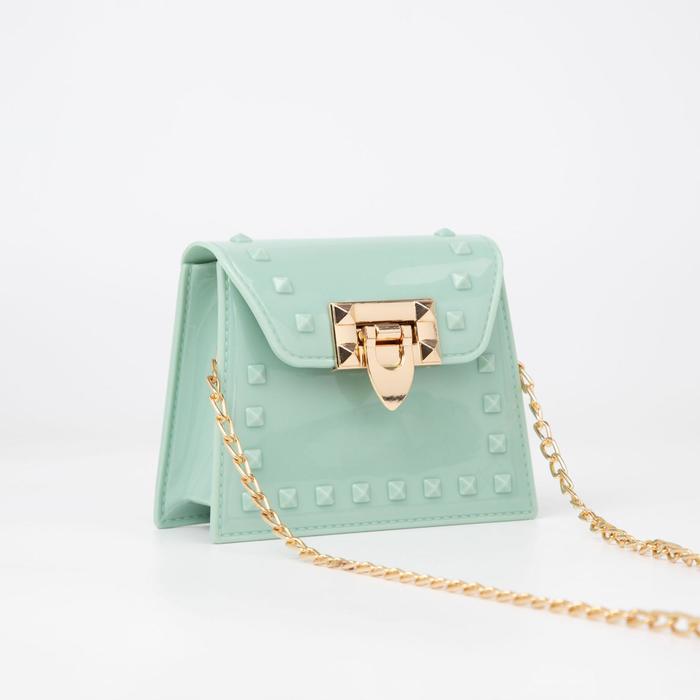 Сумка детская, отдел на клапане, длинная цепь, цвет мятный
Сумка детская, отдел на клапане, длинная цепь, цвет мятный