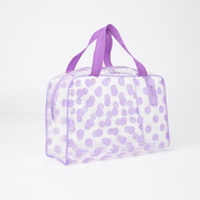 фото Косметичка, отдел на молнии, цвет сиреневый