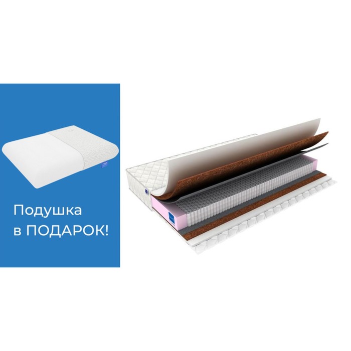 фото Матрас comfort lux, 160х190 см, высота 20 см, чехол жаккард соня