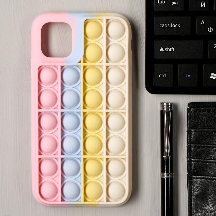 фото Чехол pop it для iphone 11, силиконовый, разноцветный
