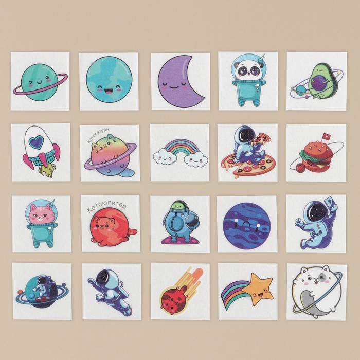 Наклейки на кальке «Космос», 40 шт.
Наклейки на кальке «Космос», 40 шт.