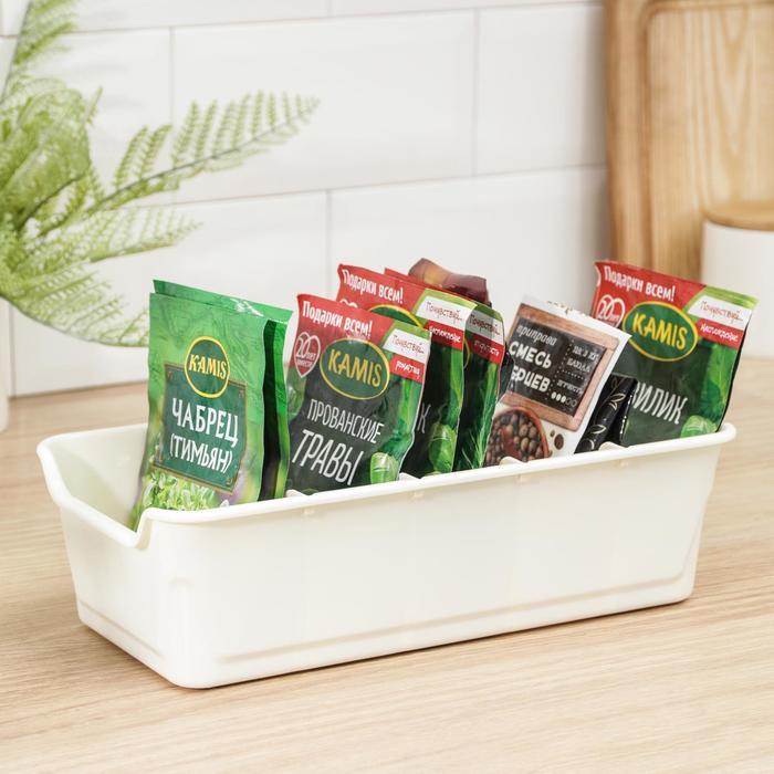 Органайзер для специй Honey, 28×14 см, цвет молочный
Органайзер для специй Honey, 28×14 см, цвет молочный