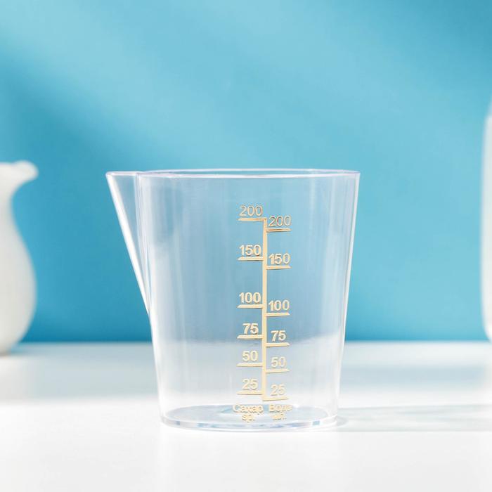 Ёмкость мерная для продуктов, 200 мл, цвет прозрачный
Ёмкость мерная для продуктов, 200 мл, цвет прозрачный