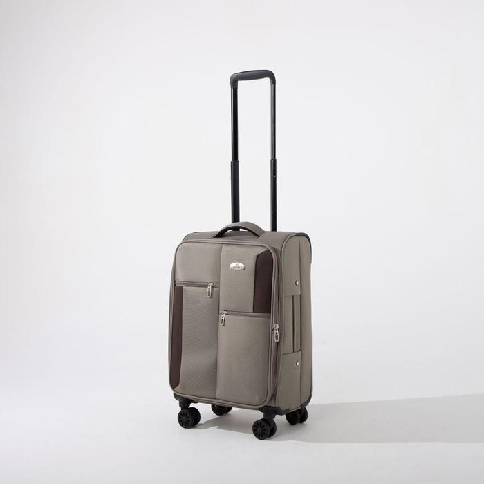 Чемодан малый 20", отдел на молнии, 4 колеса, цвет серый/коричневый
Чемодан малый 20", отдел на молнии, 4 колеса, цвет серый/коричневый