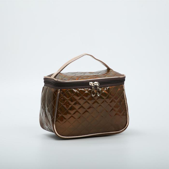 Косметичка на молнии, цвет коричневый
Косметичка на молнии, цвет коричневый