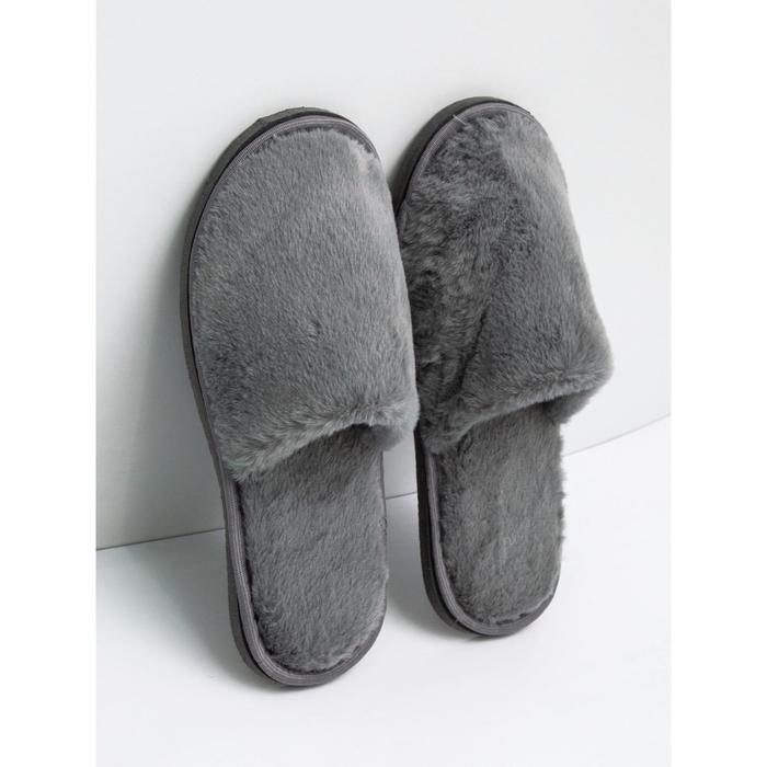 фото Тапочки женские закрытый нос, размер 36-38, цвет графит amarohome