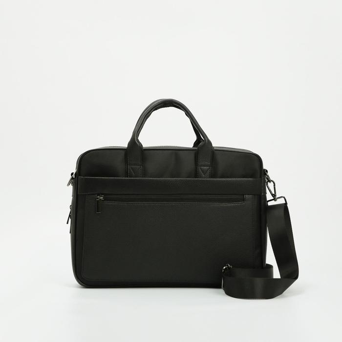 Сумка деловая на молнии, 3 наружных кармана, с расширением, длинный ремень, цвет чёрный
Сумка деловая на молнии, 3 наружных кармана, с расширением, длинный ремень, цвет чёрный