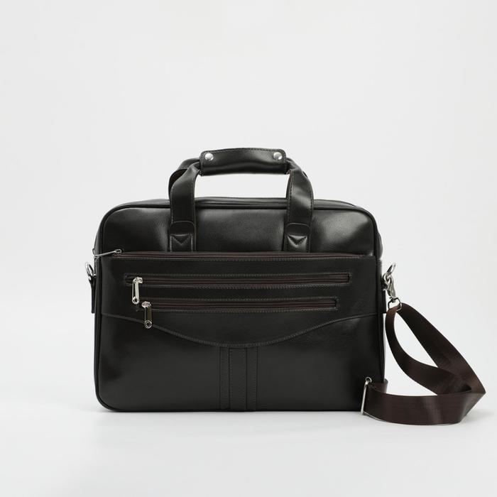 Сумка деловая на молнии, 4 наружных кармана, длинный ремень, цвет коричневый
Сумка деловая на молнии, 4 наружных кармана, длинный ремень, цвет коричневый