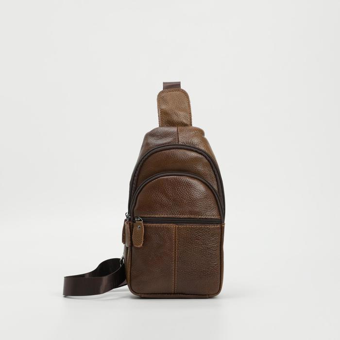Сумка-слинг, 2 отдела на молниях, 2 наружных кармана, цвет коричневый
Сумка-слинг, 2 отдела на молниях, 2 наружных кармана, цвет коричневый