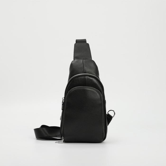 Сумка-слинг, 2 отдела на молниях, дышащая спинка, цвет чёрный
Сумка-слинг, 2 отдела на молниях, дышащая спинка, цвет чёрный