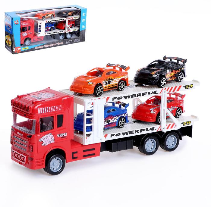 Грузовик инерционный «Автовоз», 1:32, с 4 машинками
Грузовик инерционный «Автовоз», 1:32, с 4 машинками