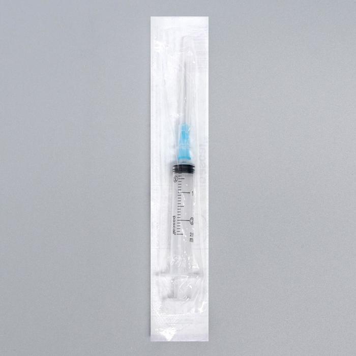 Шприц инъекционный Pascal' 2 мл с иглой 23G х 1 1/4" (0,6х30 мм)
Шприц инъекционный Pascal' 2 мл с иглой 23G х 1 1/4" (0,6х30 мм)