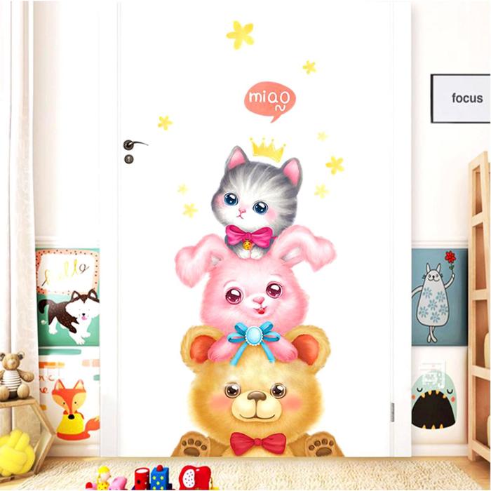 Наклейка пластик интерьерная цветная "Мишка, зайчик и котёнок - пирамидка" 60х90 см
Наклейка пластик интерьерная цветная "Мишка, зайчик и котёнок - пирамидка" 60х90 см