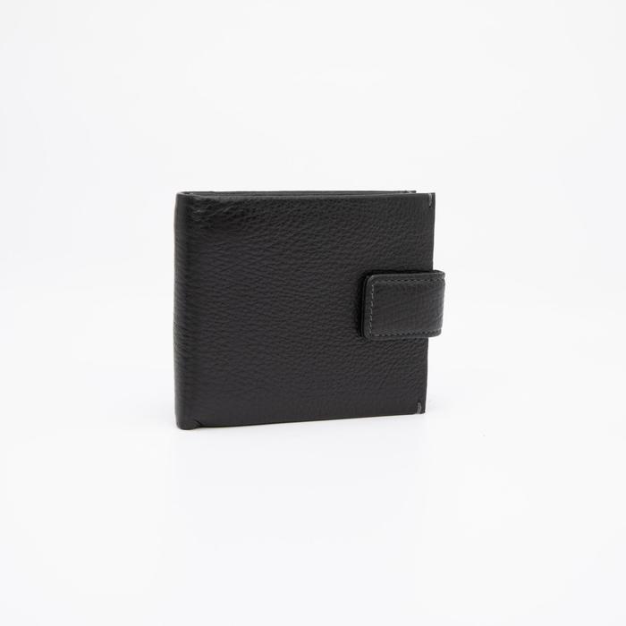 фото Портмоне мужское, отдел на магните, с зажимом, цвет чёрный