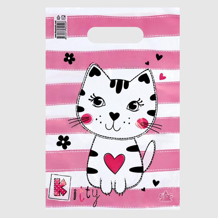 Пакет "Полосатый котенок", полиэтиленовый с вырубной ручкой, 20 х 30, 30 мкм
Пакет "Полосатый котенок", полиэтиленовый с вырубной ручкой, 20 х 30, 30 мкм