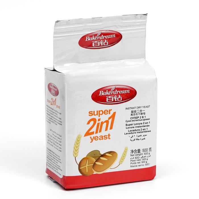 Дрожжи BAKERDREAM 2 в 1 инстантные хлебопекарные, 500 г
Дрожжи BAKERDREAM 2 в 1 инстантные хлебопекарные, 500 г