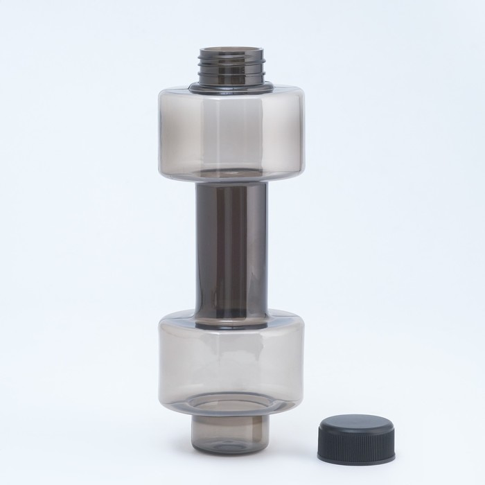 фото Бутылка для воды, 500 мл, "гантель", 22.5 х 8 см, чёрная