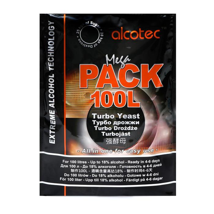 Дрожжи Alcotec "MegaPack 100L", 360 г
Дрожжи Alcotec "MegaPack 100L", 360 г