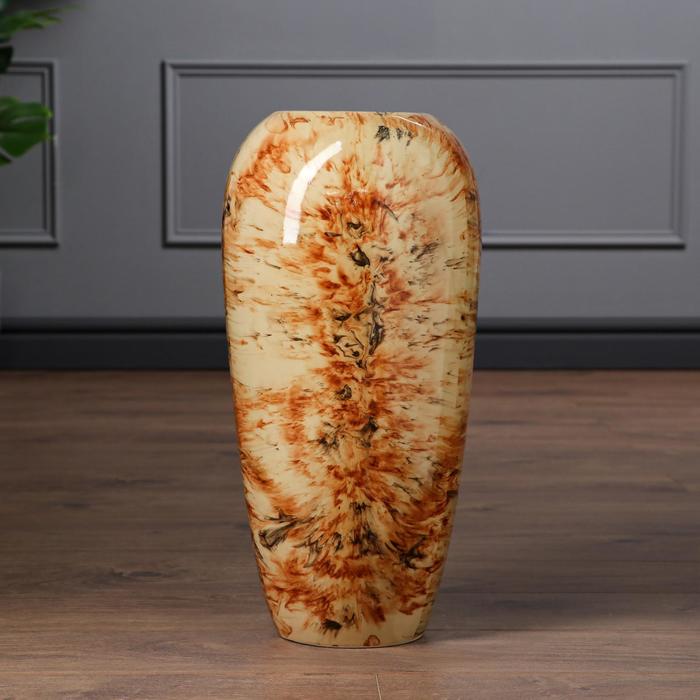 Ваза керамическая "Аурика", напольная, под мрамор, бежево-коричневая, 44 см, авторская работа
Ваза керамическая "Аурика", напольная, под мрамор, бежево-коричневая, 44 см, авторская работа
