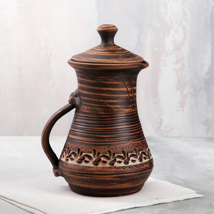 Кувшин "Деревенский", ангоб, красная глина, 1.2 л
Кувшин "Деревенский", ангоб, красная глина, 1.2 л