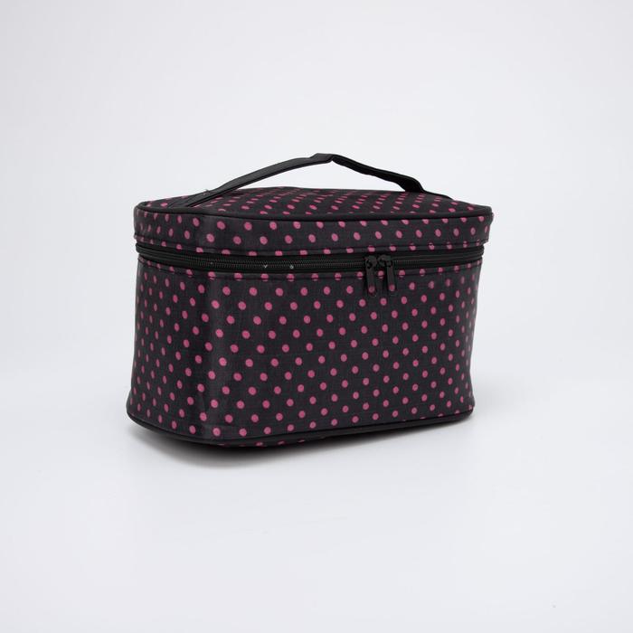 Косметичка-сундук, отдел на молнии, цвет чёрный 
Косметичка-сундук, отдел на молнии, цвет чёрный