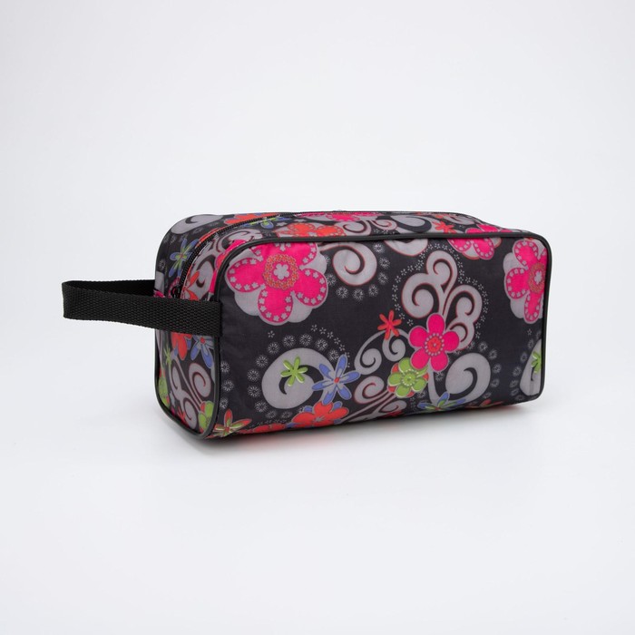 Косметичка на молнии, цвет чёрный/разноцветный 
Косметичка на молнии, цвет чёрный/разноцветный